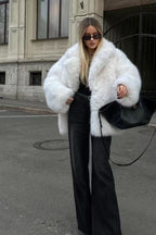 Solid Eco Faux Fur Coat image 6