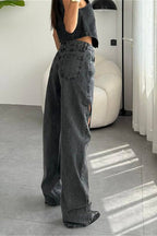 Vintage Distressed Cutout Straight Jeans image 5