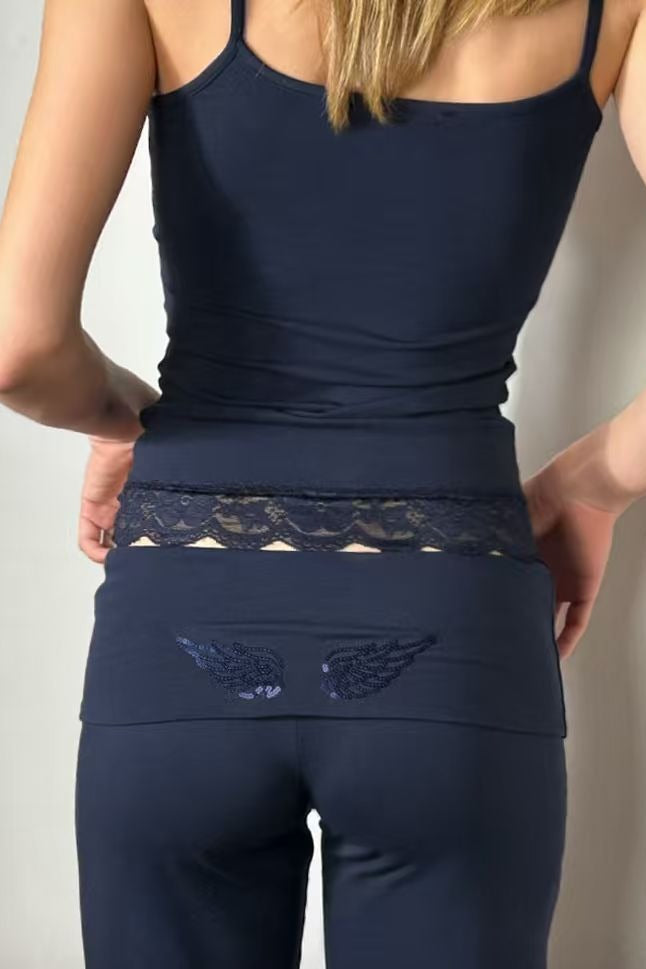Solid Sequin Wing Graphic Relaxed Hoodie image 14