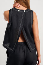 Cotton Linen Vest Two Piece Set image 10