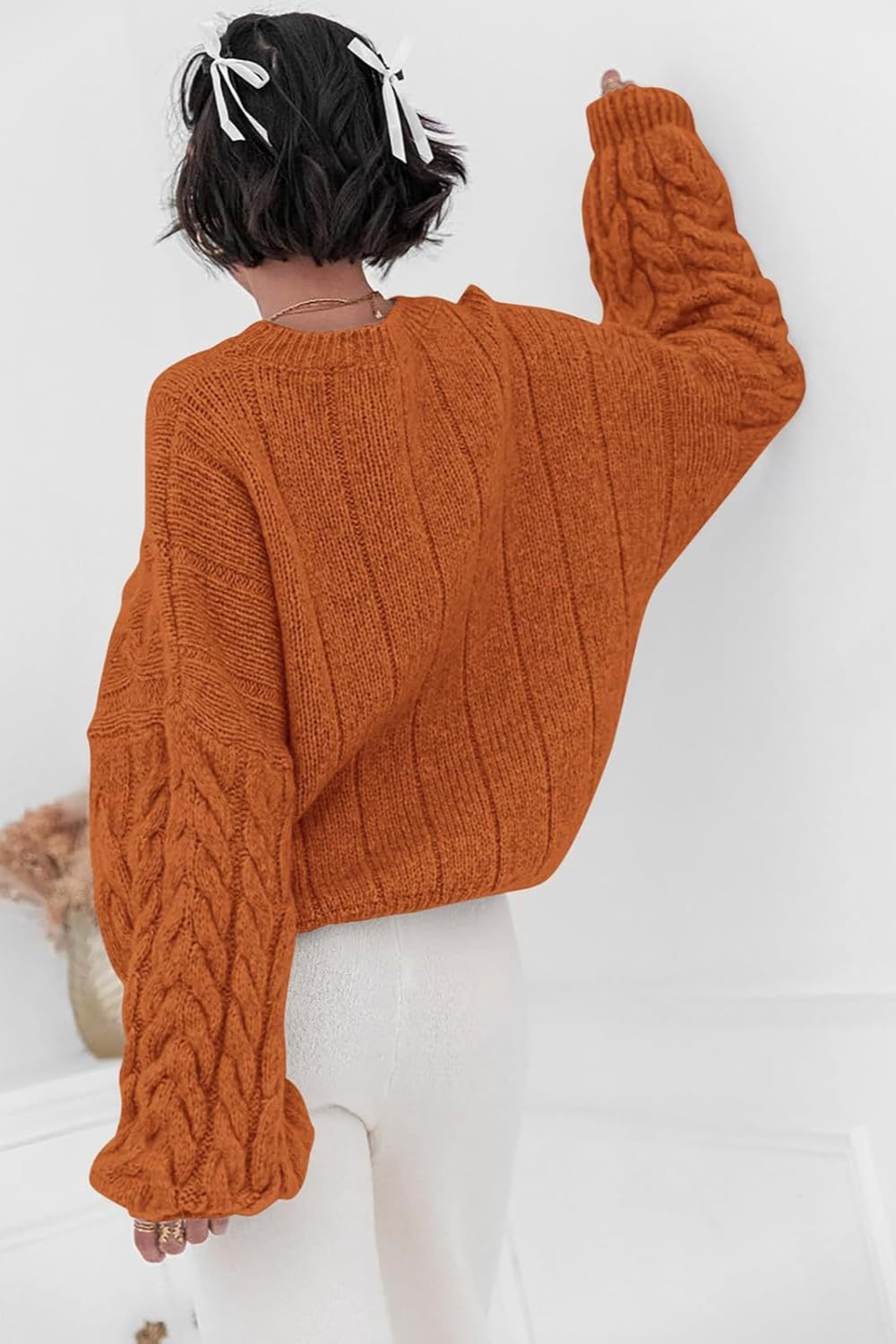 Vintage Chunky Knit Cable Sweater image 15