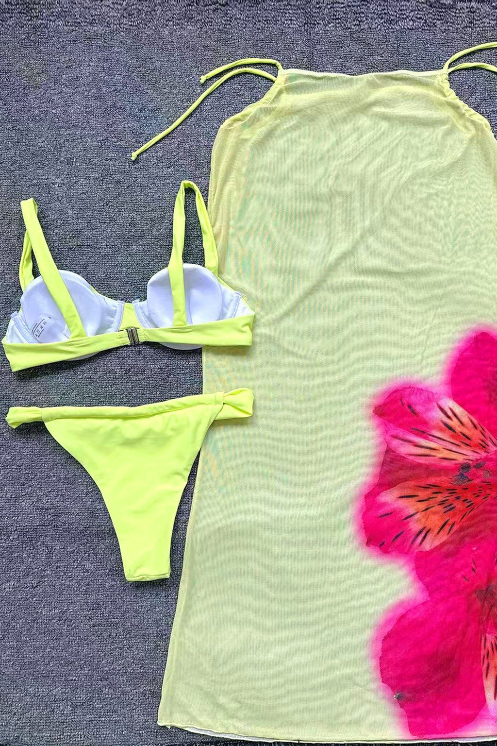 Floral Print Mesh Maxi Three Piece Swim Sets image 6