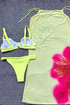 Floral Print Mesh Maxi Three Piece Swim Sets image 6