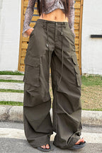 Military Green High-Waisted Cargo Pant image 3