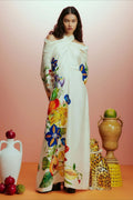 Elegant Floral Print Off Shoulder Maxi Dress image 1