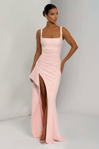 Sexy Spaghetti Strap High Slit Maxi Party Dress image 4