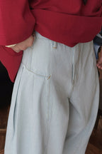 Deconstructed Flared Denim Jeans image 4