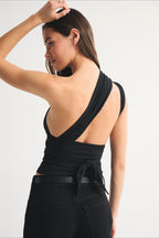 Polka Dot Multiway Tie Mesh Halter Top image 14
