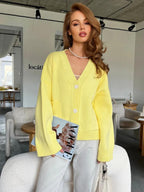 V-Neck Pocket Knit Cardigan image 4
