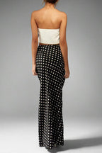 Slim Fit Polka Dot Midi Skirt image 3