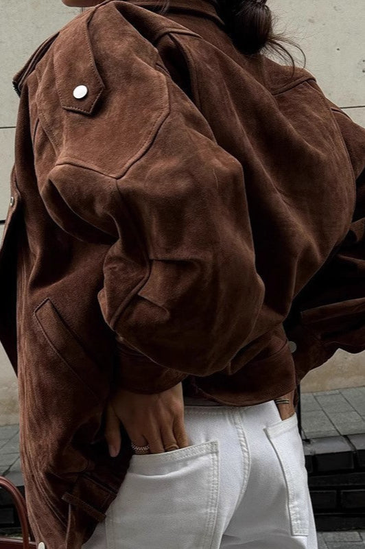 Vintage Loose Fit Brown Coat image 2