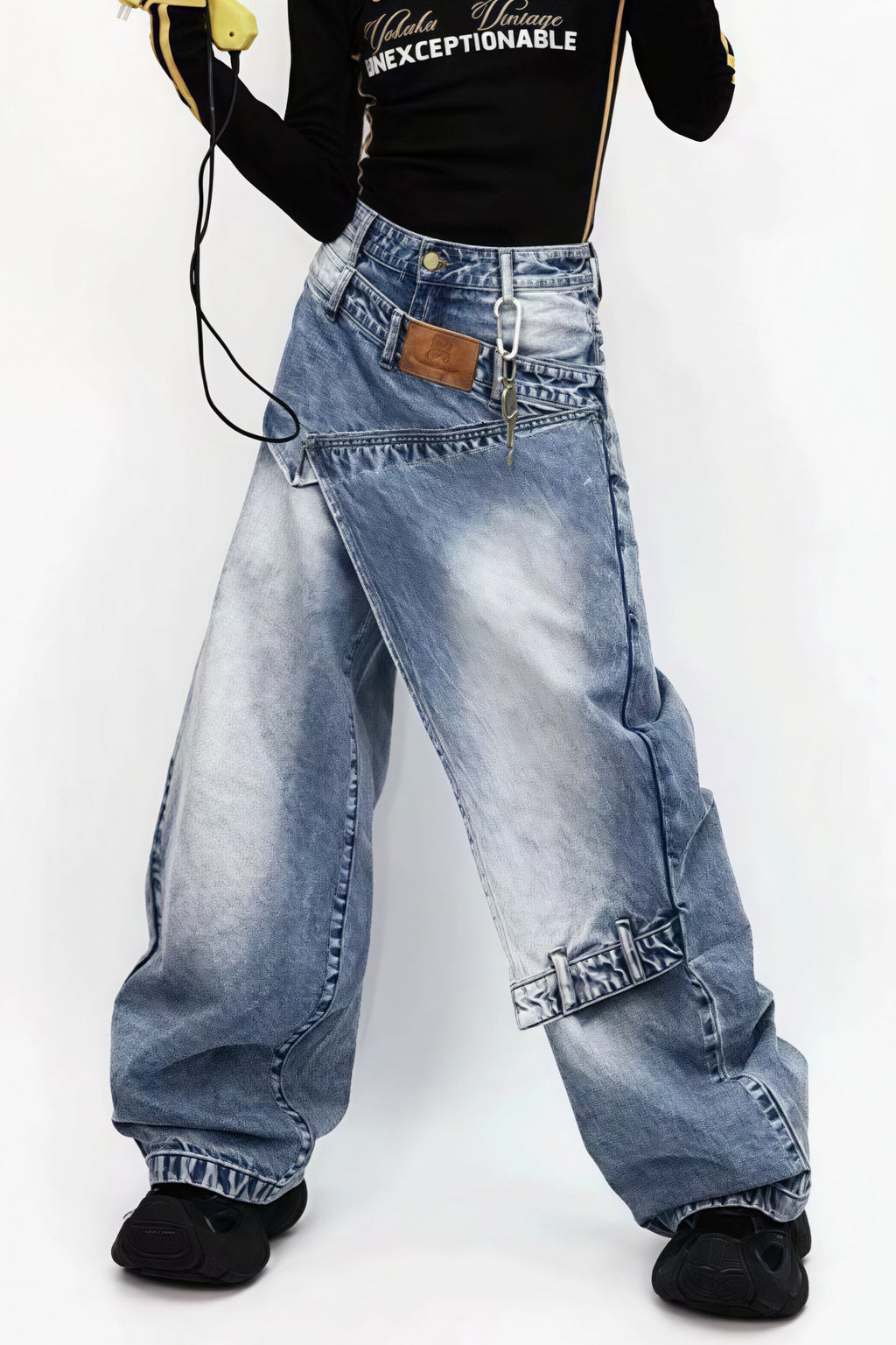 Vintage Fake Two Piece Baggy Jeans image 3