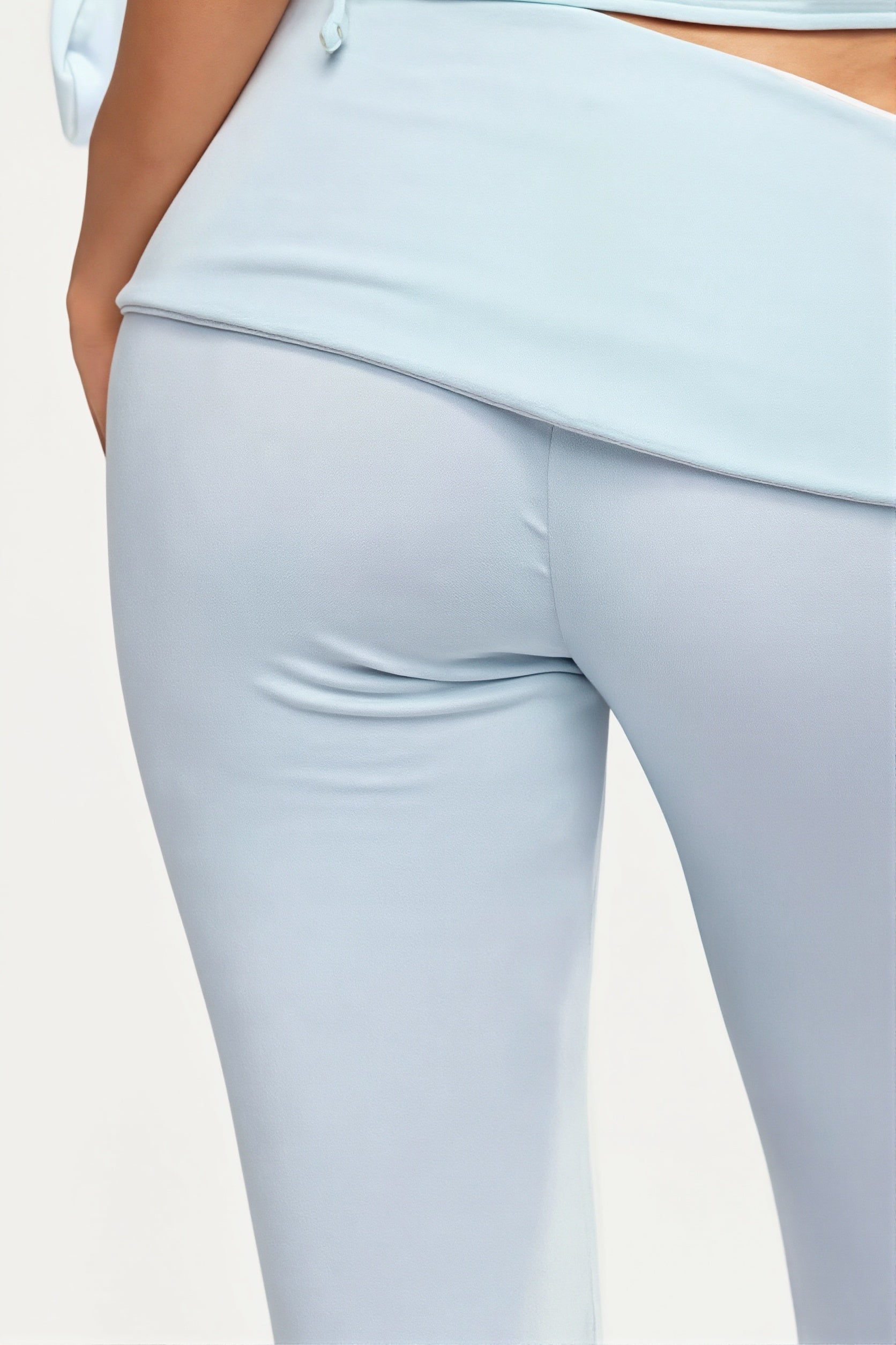 Sexy Low Rise Lace Up Stretchy Capri Pants image 2