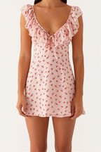 Backless Ruffled Floral Mini dress image 3