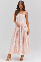 Sexy Floral Cami Bodycon Maxi Dress image 2