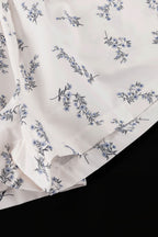 Puff Sleeve High Neck Ruffle Floral Two Piece Set image 9