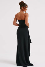 Strapless High Slit Maxi Party Dress image 13