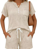 Bettina Short Set detail view styled for Avrienne