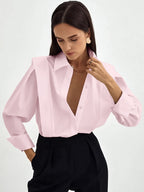 Structured Square Shoulder Panelled Blouse image 12