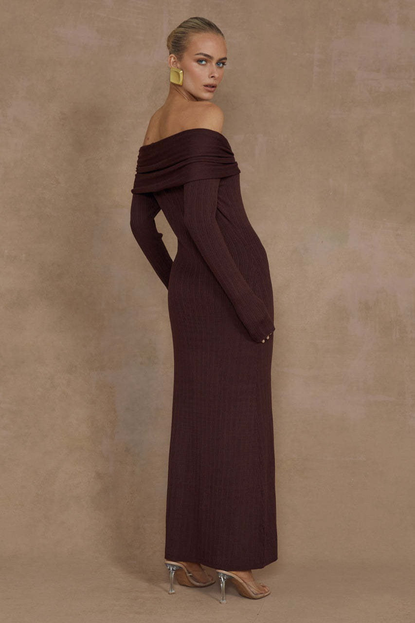 Elegant Off Shoulder Knit Sweater Dress image 6