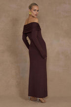 Elegant Off Shoulder Knit Sweater Dress image 6