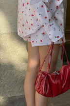 Pink Shirt Lace Trim Shorts Two Piece Set image 3