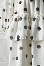 Sheer Polka Dot Long Sleeve Maxi Dress image 6
