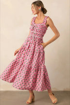 Elegant Elastic Jumpsuit Floral Dress image 3