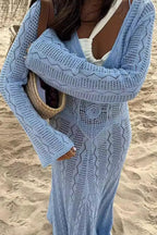 Hollow Out Crochet Maxi Dress image 5