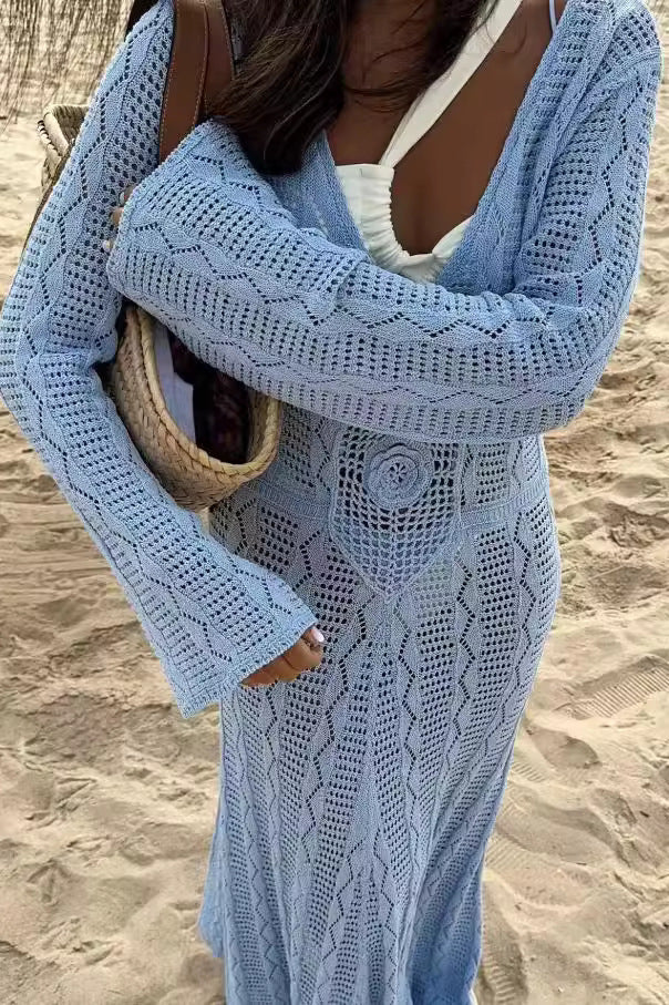 Hollow Out Crochet Maxi Dress image 5