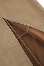 Vintage High-Waist Suede Maxi Skirt image 5