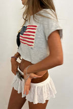 Y2K Street Printed Cropped T-shirt image 4