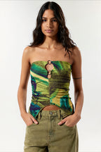 Vacation Hollow Strapless Cropped Blouse image 5