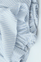 Striped Long Sleeve Shirt High Waist Tie Mini Skirt Set image 11