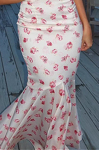 Ruched Waist Slim Fit Elegant Floral Dress image 3