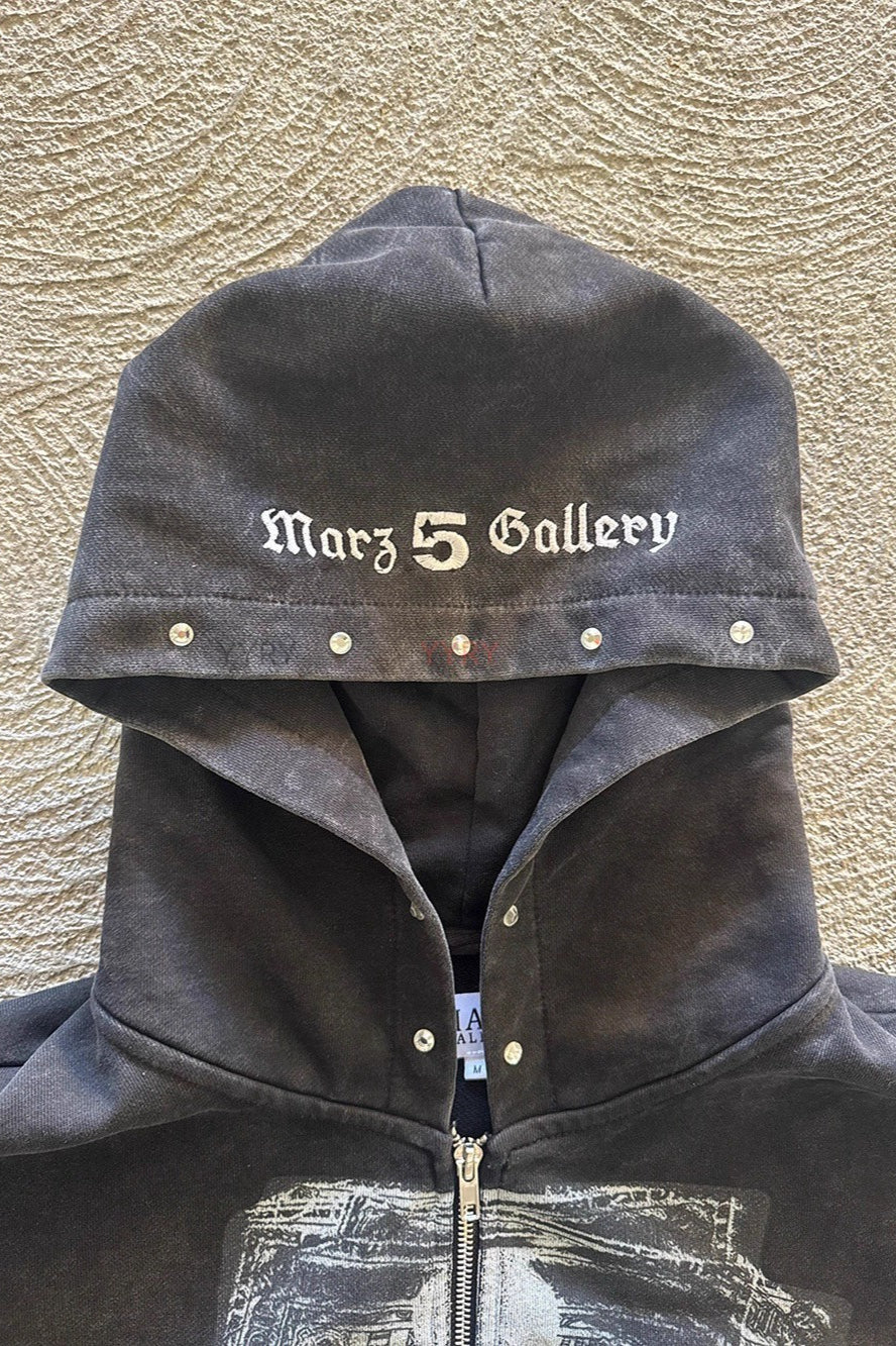Street Style Rhinestone Print Hoodie image 5