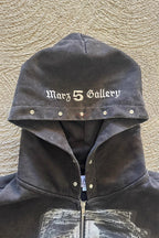 Street Style Rhinestone Print Hoodie image 5