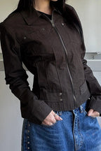 Zip Up Solid Color Utility Jacket image 10