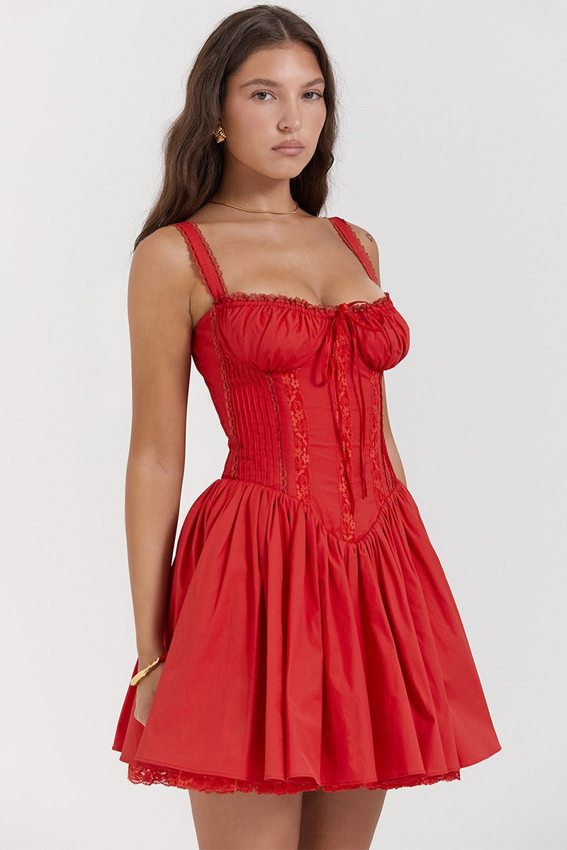 Ballet Tie Corset Cami Strap Mini Dress image 4