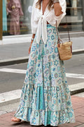 Vacation Floral Maxi Swing Skirt image 1