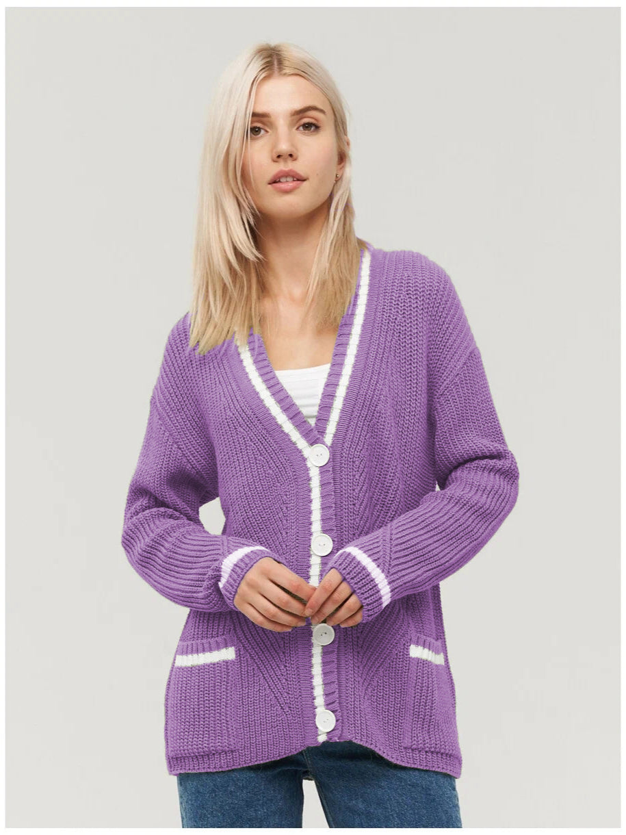 Colorblock Knit Cardigan image 9