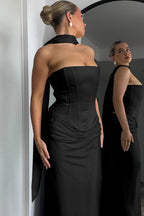 Slimming Square Neck Waist-Cinched Party Dress image 12
