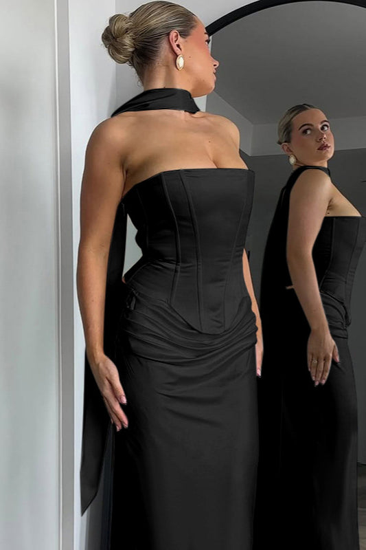 Slimming Square Neck Waist-Cinched Party Dress image 12