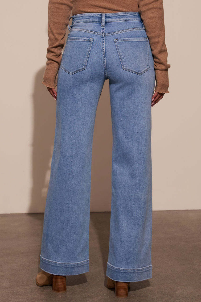 High Waist Wide Leg Vintage Jeans image 8