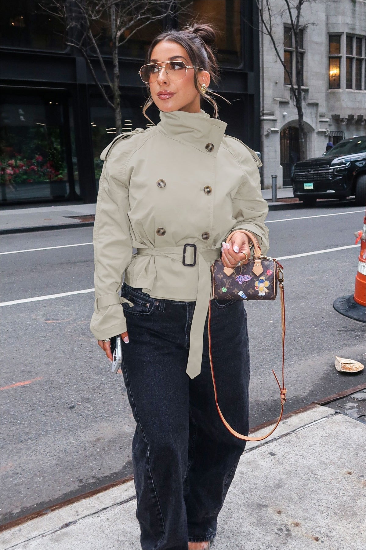 Stand Collar Belted Short Jacket image 3