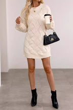 Argyle Knit Bodycon Sweater Dress image 8