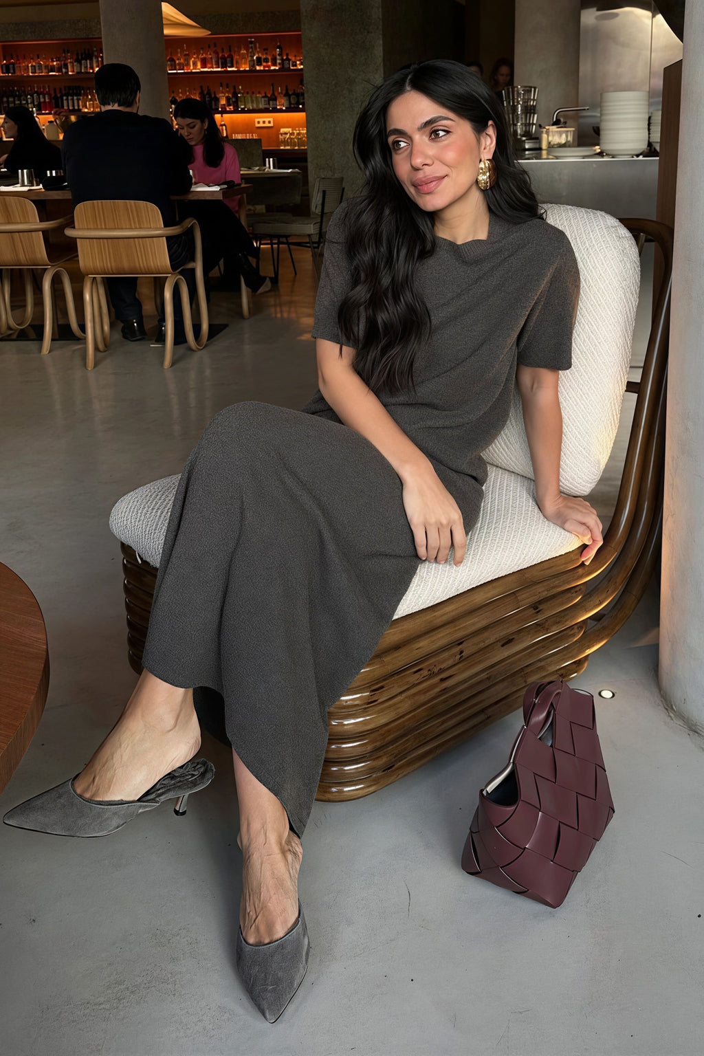 Minimalist Knit Short Sleeve Skirt Set image 9