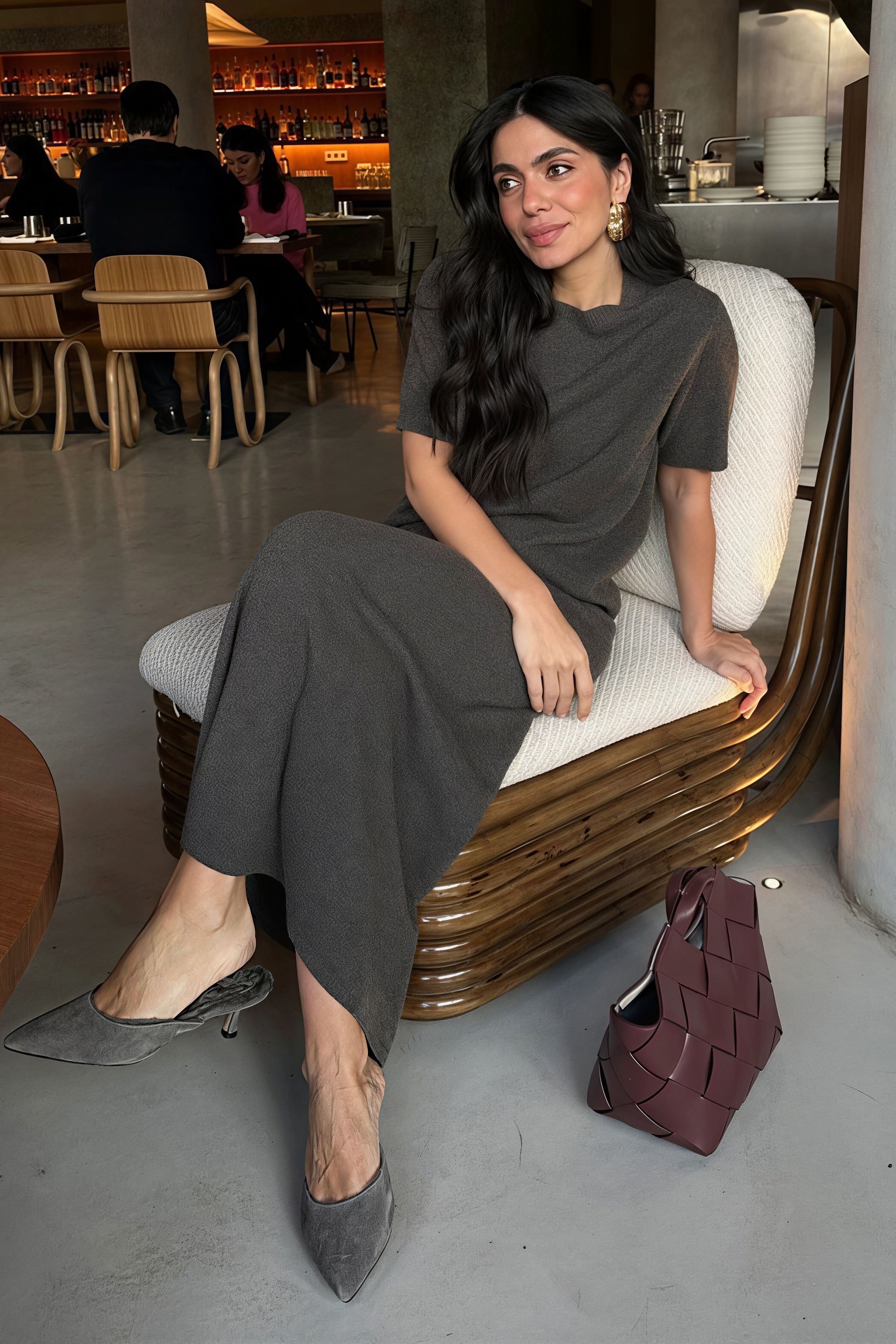Minimalist Knit Short Sleeve Skirt Set image 9
