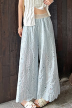 Hollow Out Lace Wide Leg Summer Pants image 4