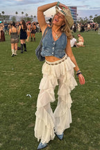 Mesh Patchwork High Waist Pant image 1